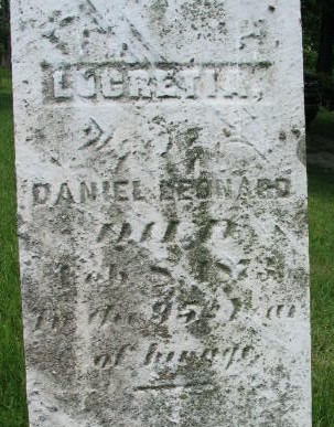 Lucretia Leonard tombstone